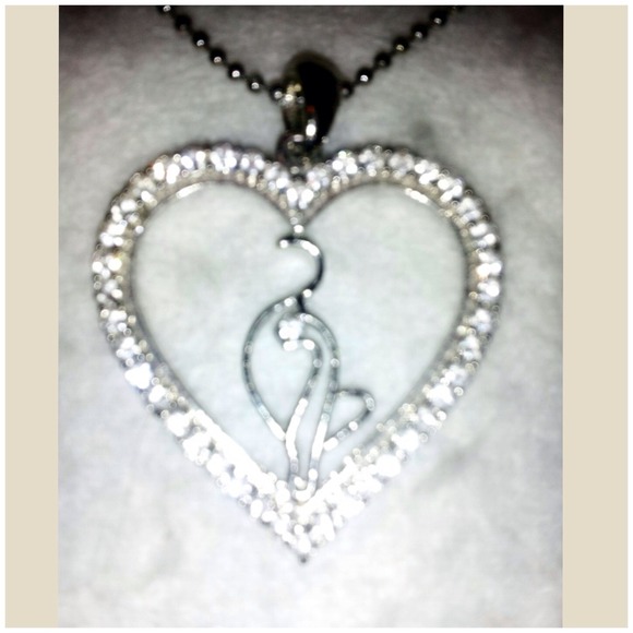 SOLD Baby Phat heart logo diamond necklace - Picture 3 of 3