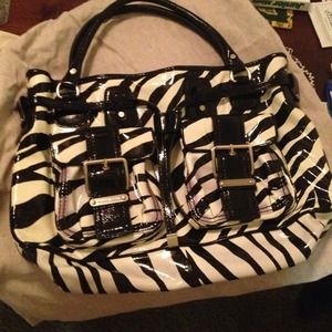⚡FLASH SALE⚡Michael Kors Vinyl Zebra Print Handbag