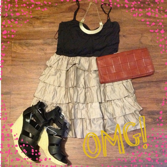 H&M Black & Tan Party Dress