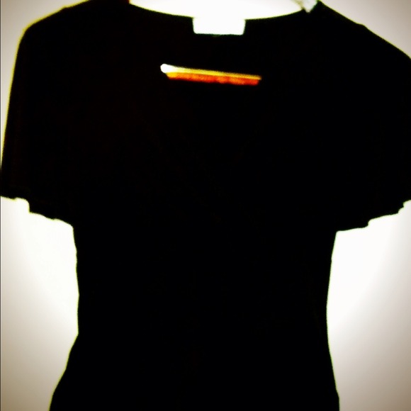 Nine West, black Sexy v neck top SZ. Med.