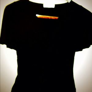 Nine West, black Sexy v neck top SZ. Med.