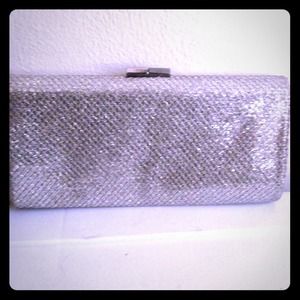 Jimmy choo sliver clutch