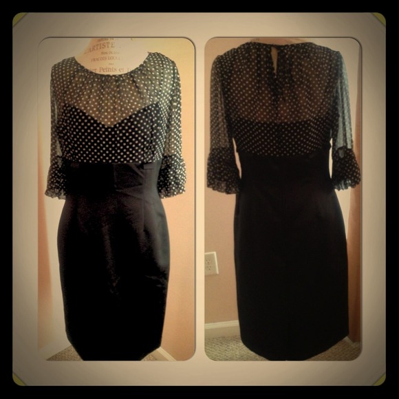 Black and white Tahari dress