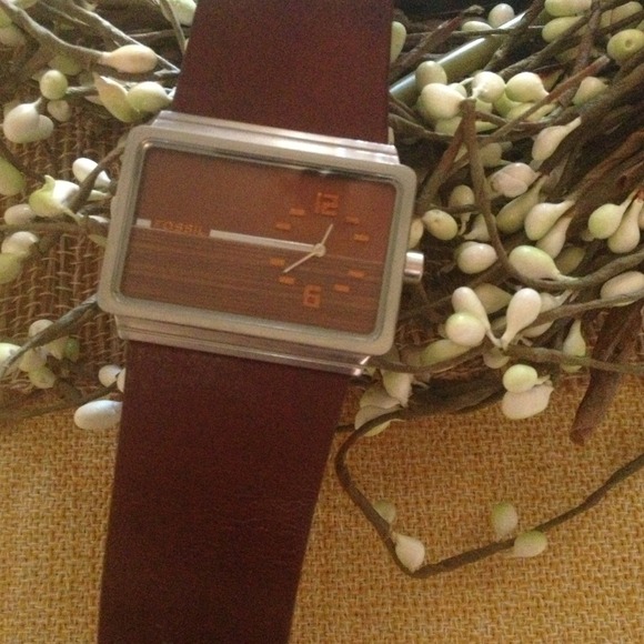 Brown fossil watch