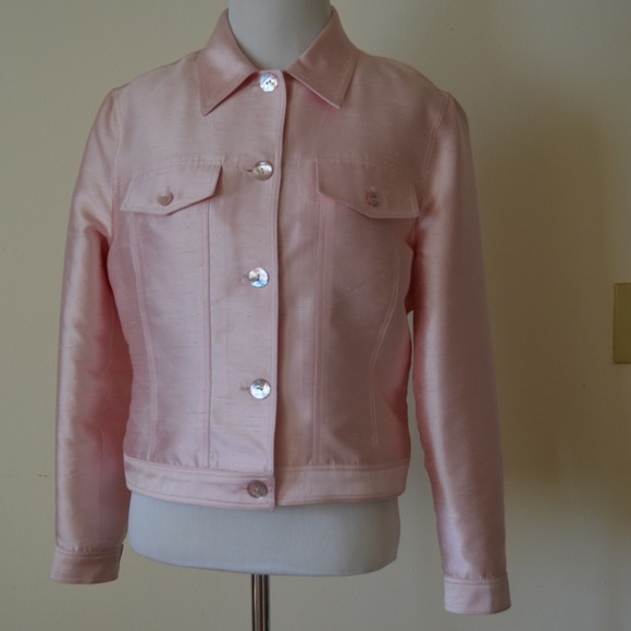 Oscar de la Renta Jackets & Blazers - SOLD Oscar de la Renta pink silk jacket