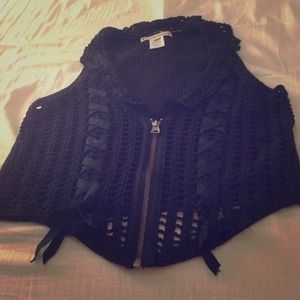 Croched front vest