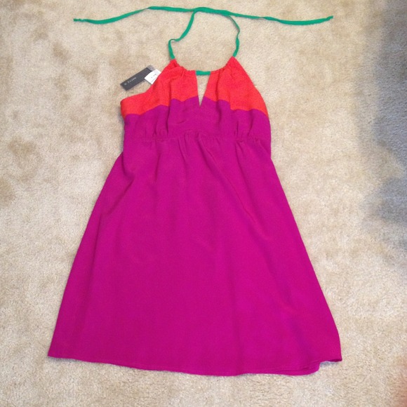 REDUCED ⬇ Color Block Halter Dress