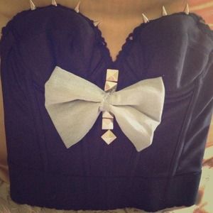 Spiked corset bustier