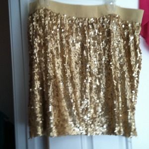 Forever 21 3x gold skirt