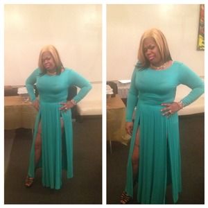 Long maxi dress with two splits