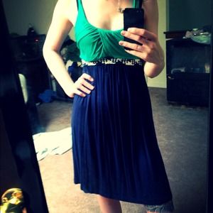 Cute nautical looking dress with empire waste.