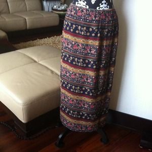 Vintage Chaus Maxi Wrap Pencil Skirt
