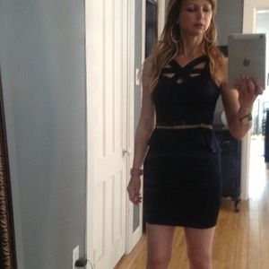 SOLD!!!!XOXO gorgeous navy peplum dress