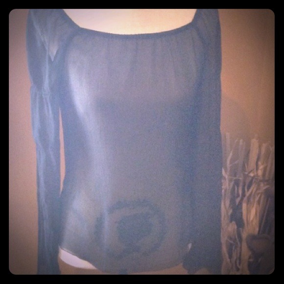 Sold🚫Kenneth Cole NY sheer black top S