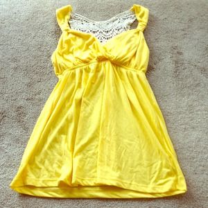 TRADED!!! Yellow racer-back tank top