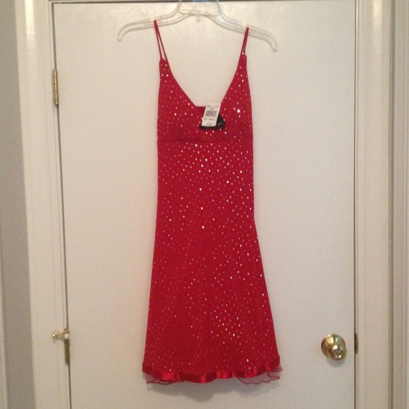 Red sparkle dress