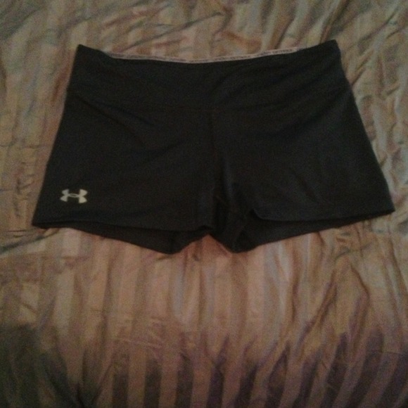 Bundle:UA pink and black shorts and necklace
