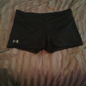 Bundle:UA pink and black shorts and necklace