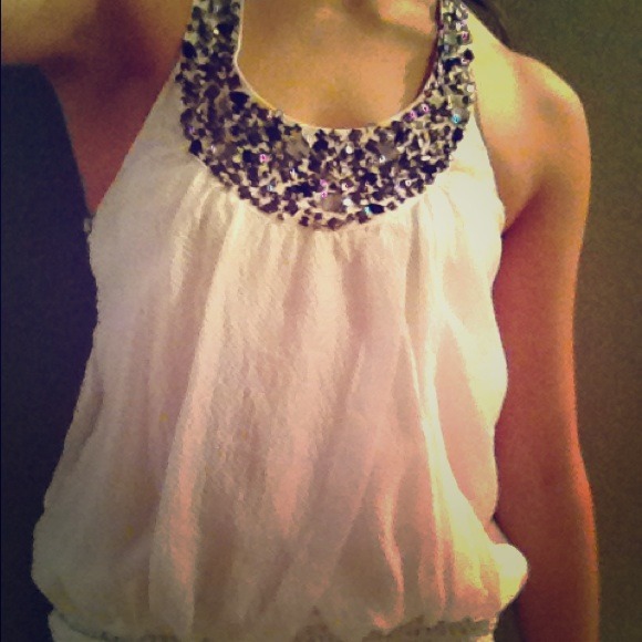 Sexy bebe Beaded Top!