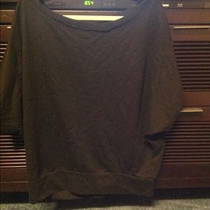 SATURDAY PRICE Off shoulder open back sweat shirt.