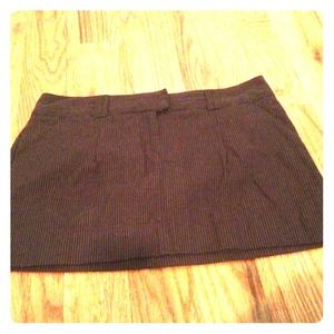 Brown pin stripe skirt