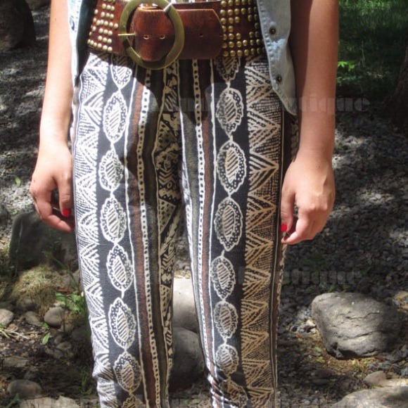 VINTAGE Tribal/African print leggings/pants