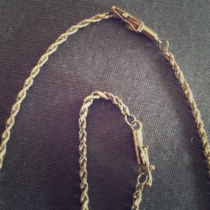 10k rope chain and bracelet.
