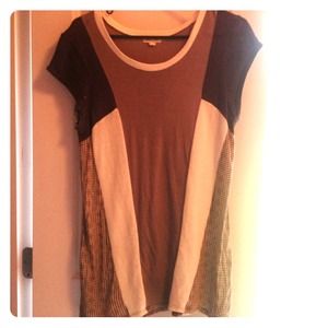 Mixed media Silence and Noise tunic tee