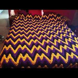 Royal Ripple Crochet Blanket