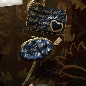 Coach wristlet and coin purse.
