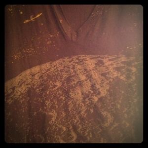 Urban Outfitters printed deep-V tee