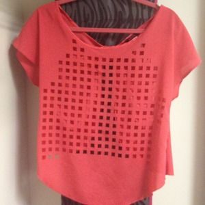 Cropped Cute Coral Shirt