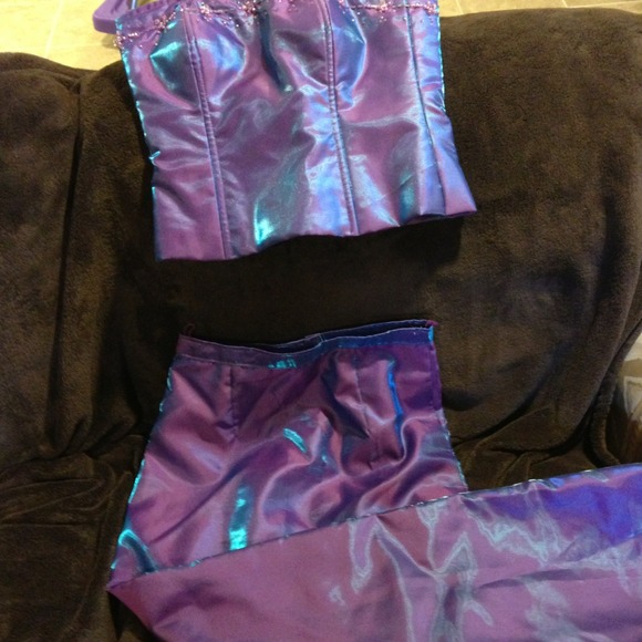 2 pieces purple dress