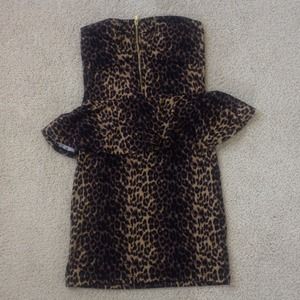 ❌❌SOLD❌❌Cheetah print peplum dress
