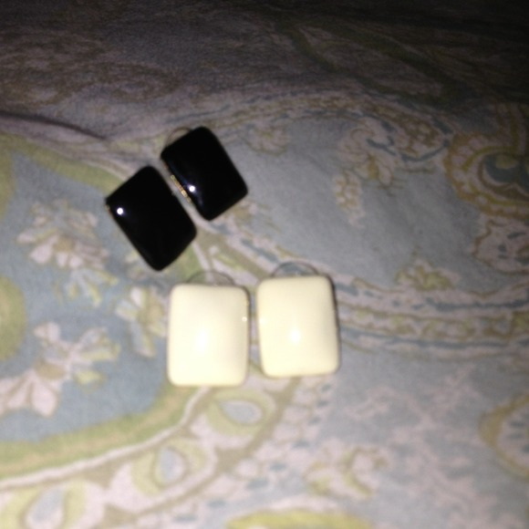 Selling both pair! Black & Cream earrings