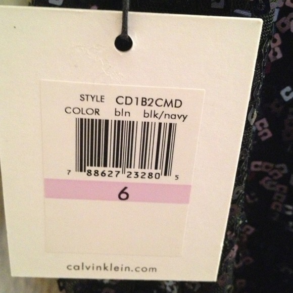 ✨Calvin Klein✨ Sequin One Shoulder Dress (Navy) - Picture 3 of 4