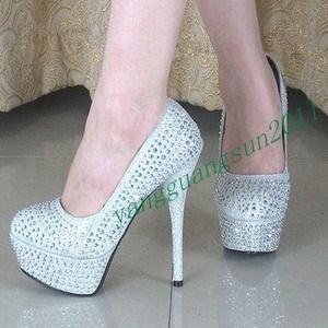 Silver studded shoes