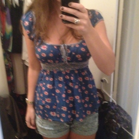 Free People Floral Top - Picture 1 of 2
