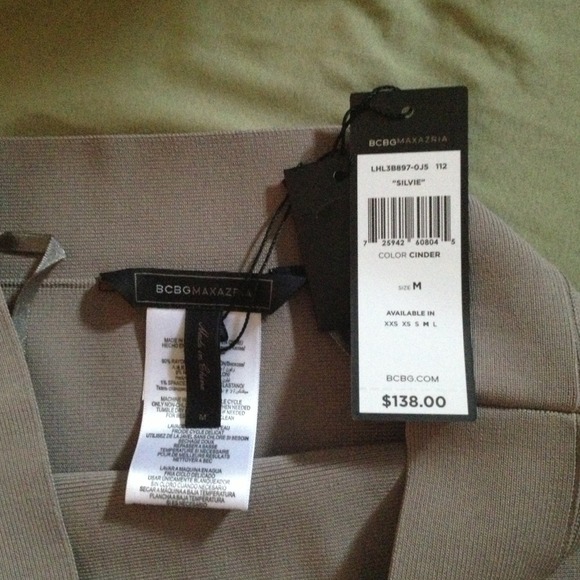 NEW BCBG BANDAGE SKIRT SIZE M MEDIUM COLOR CINDER - Picture 2 of 3