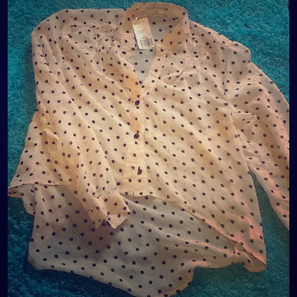 Polka Dot Hi Low Blouse