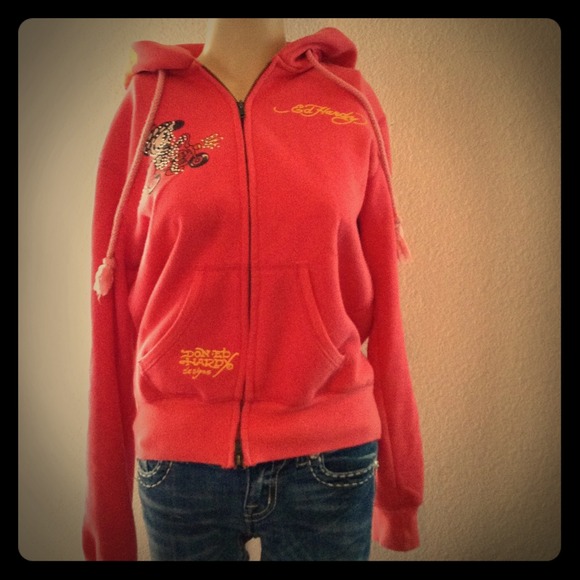 Ed hardy long sleeve hoodie size extra large