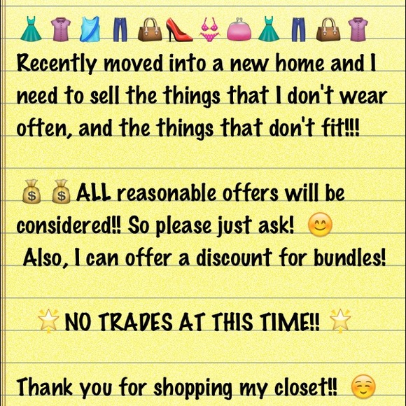 Thanks for shopping my closet!