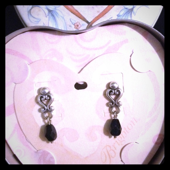 Brighton "Vivaldi" Sterling & Onyx Earrings