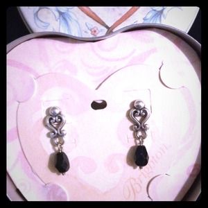 Brighton "Vivaldi" Sterling & Onyx Earrings