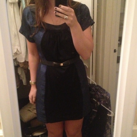 Navy and Black Dress