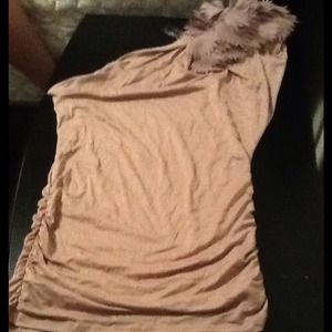 Tan one shoulder top BRAN NEW!!!