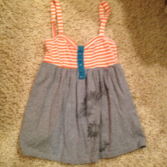 Orange and grey tank