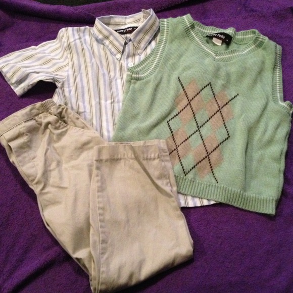 Boys 7 Happy Fella 3 piece dress outfit