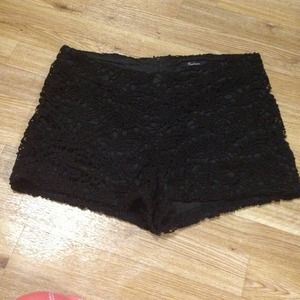❌❌SOLD❌❌Black Crochet Lace Shorts
