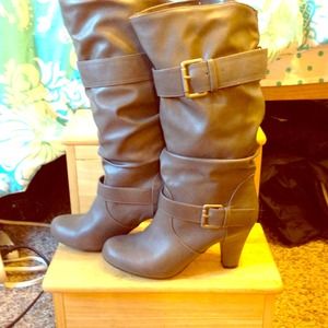Xhilaration Grey Mid-Calf Boots
